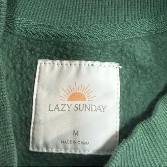 Lazy Sunday Sweatshirt West Hollywood Cocktail Social Club, Green, Medium - Picture 3 of 3